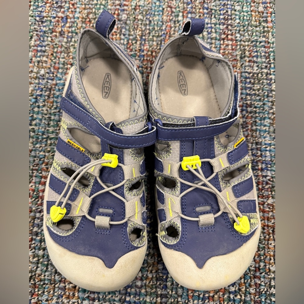 Keen Kids’ Blue and Yellow Outdoor Sandals, Size 6 - Picture 2 of 7